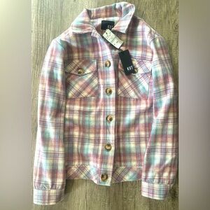 NWT Kut from the Kloth Dusty Rose/Blue Shacket